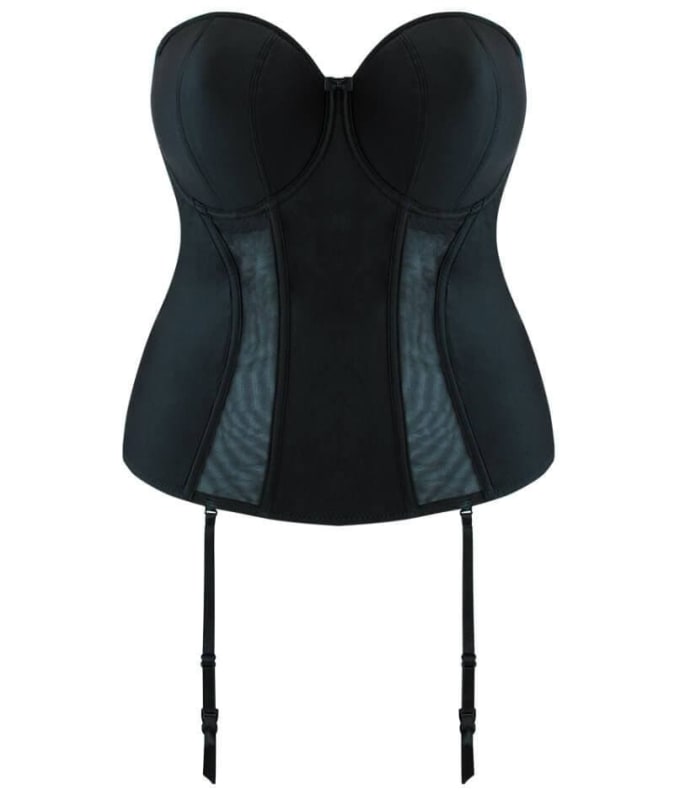 Curvy Kate Luxe Strapless Basque - Black Bodysuits & Basques
