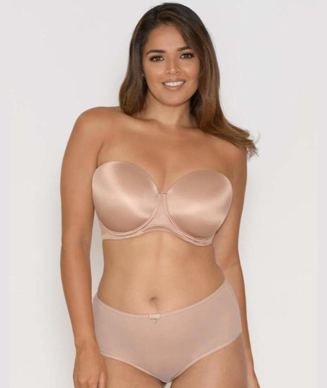 Curvy Kate Smoothie Strapless Moulded Bra - Latte Bras 