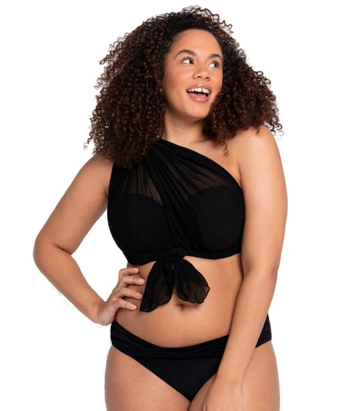 Curvy Kate Wrapsody Bandeau Bikini Top - Black Swim 