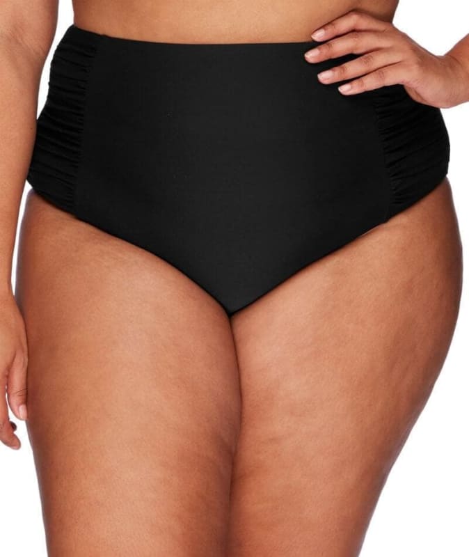 Artesands Rouched Side High Waist Brief - Black Swim 8