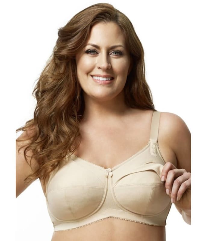 Elila Cotton Cup Wire Free Nursing Bra - Nude Bras