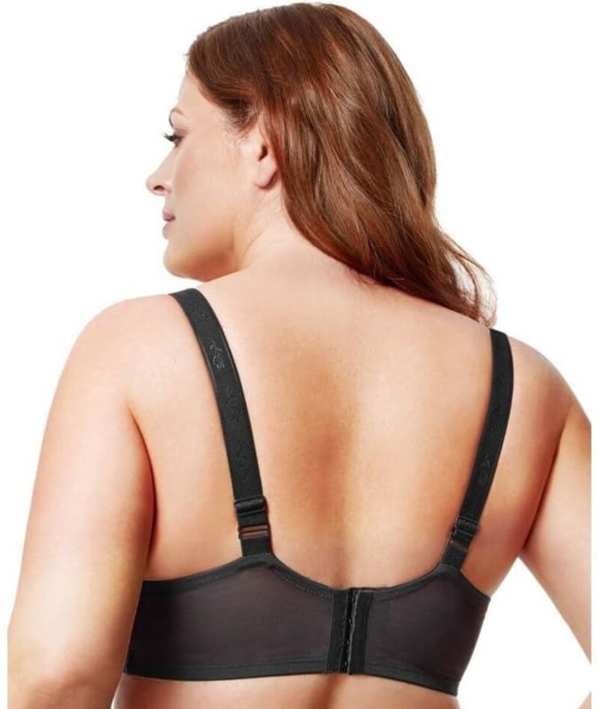 Elila Full Coverage Stretch Lace Underwired Bra - Black Bras 