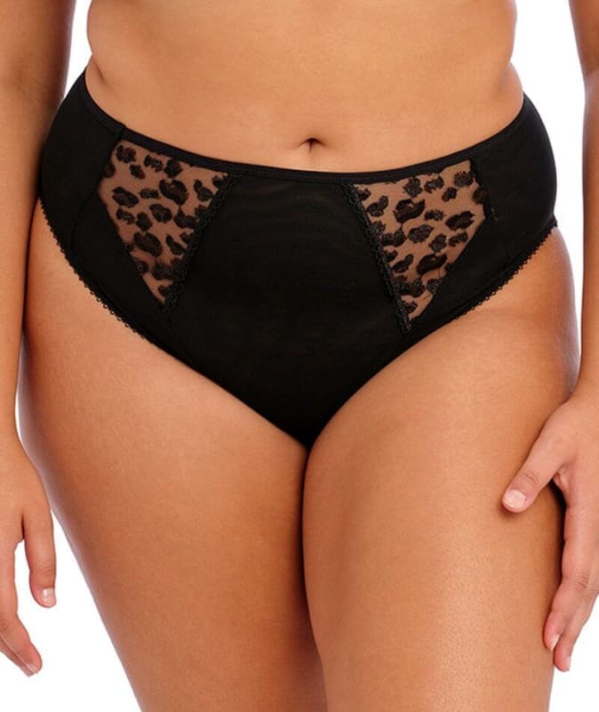 Elomi Namrah High Leg Brief - Jet Knickers