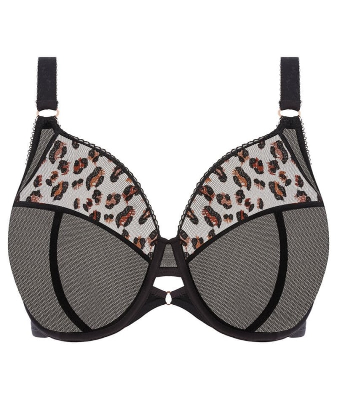 Elomi Namrah Underwired Bandless Plunge Bra - Black Bras 