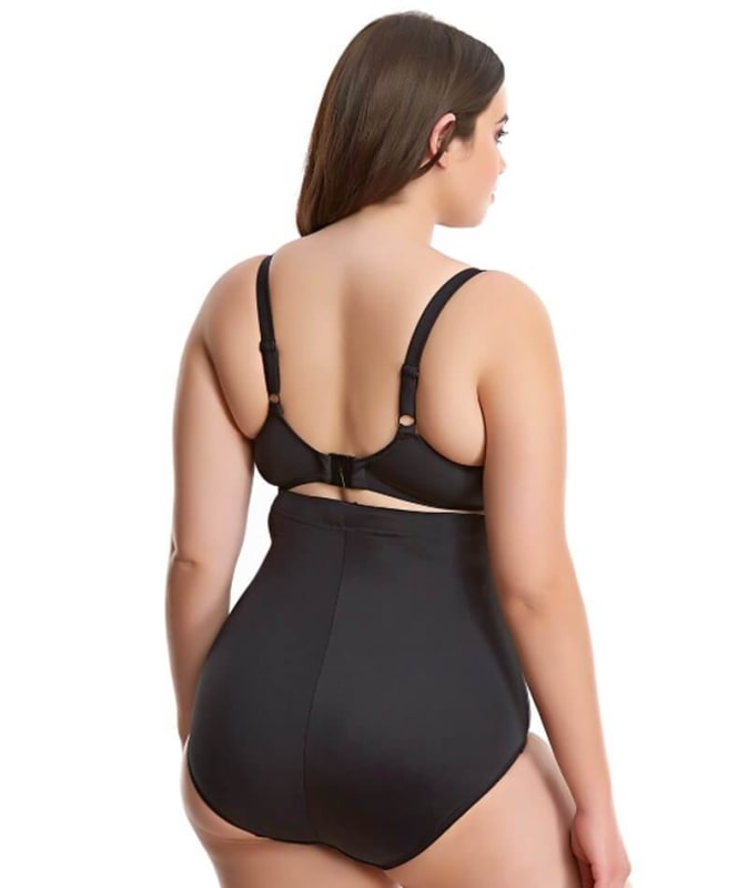 Elomi Swim Essentials Underwired Plunge Bikini Top - Black Swim