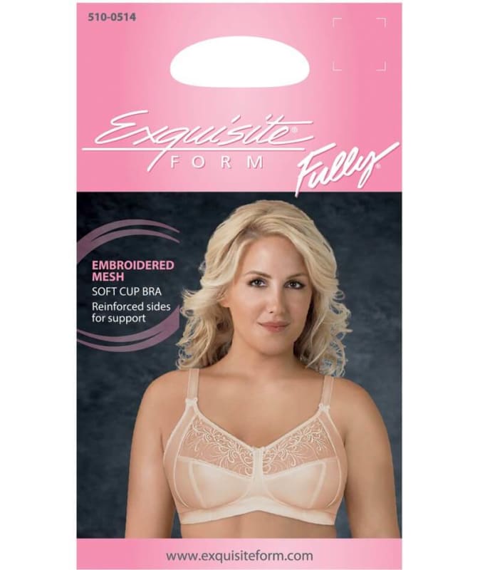 Exquisite Form Fully Soft Cup Bra With Embroidered Mesh Bras