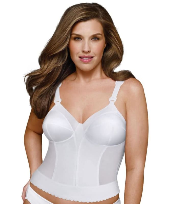 Exquisite Form Fully Back Close Longline Bra - White Bras 14B White