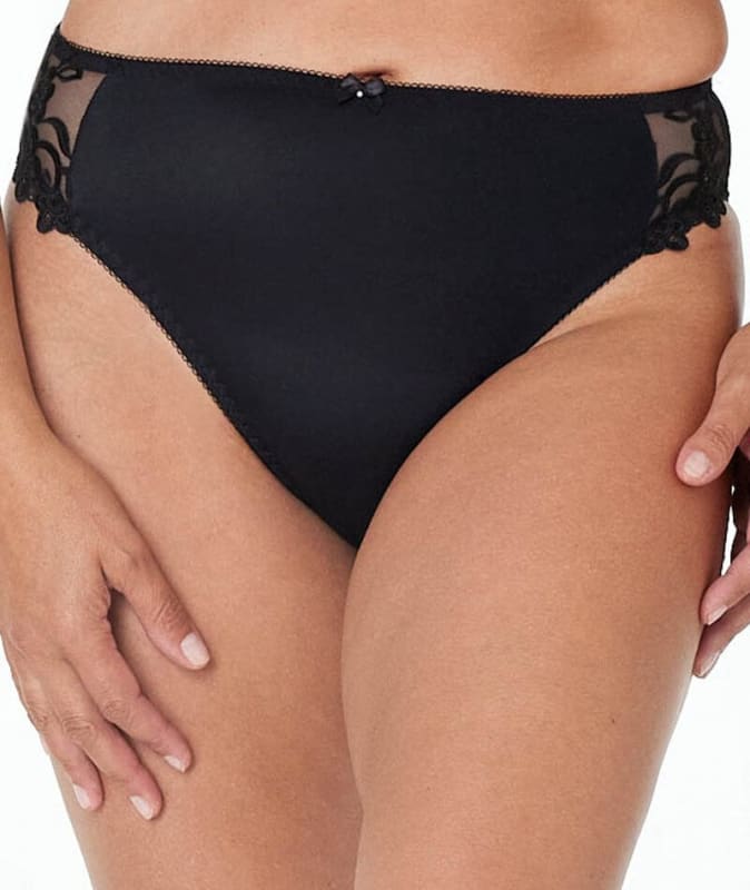 Fayreform Coral High Cut Brief - Black Knickers