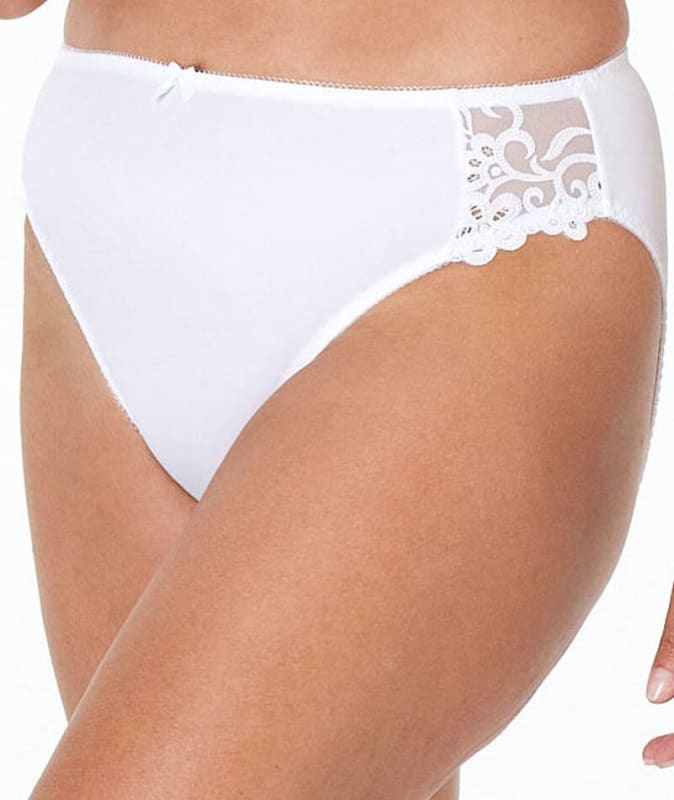 Fayreform Coral High Cut Brief - White Knickers