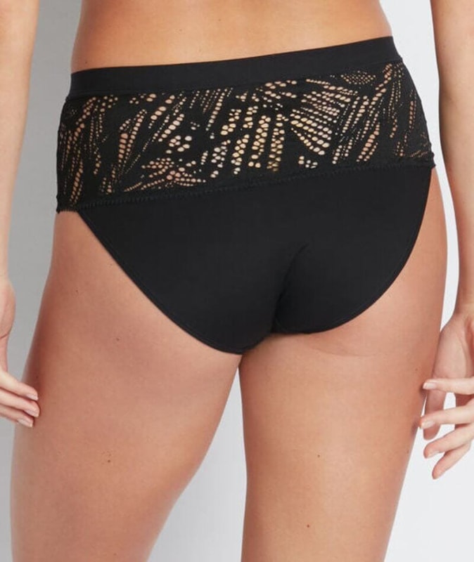 Fayreform The Minimalist High Cut Brief - Black Knickers