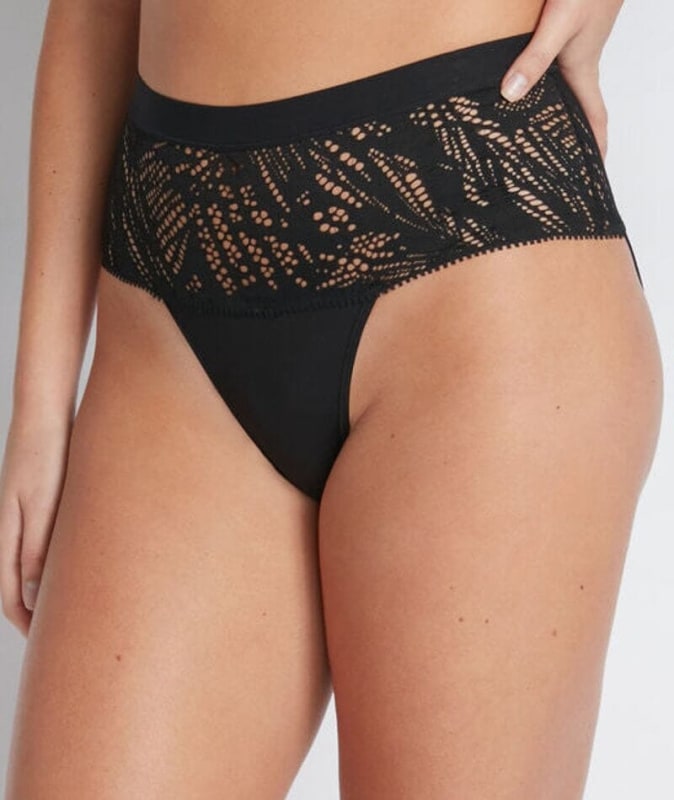 Fayreform The Minimalist High Cut Brief - Black Knickers