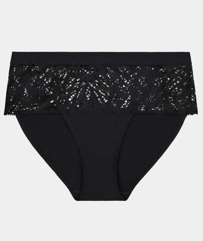 Fayreform The Minimalist High Cut Brief - Black Knickers 