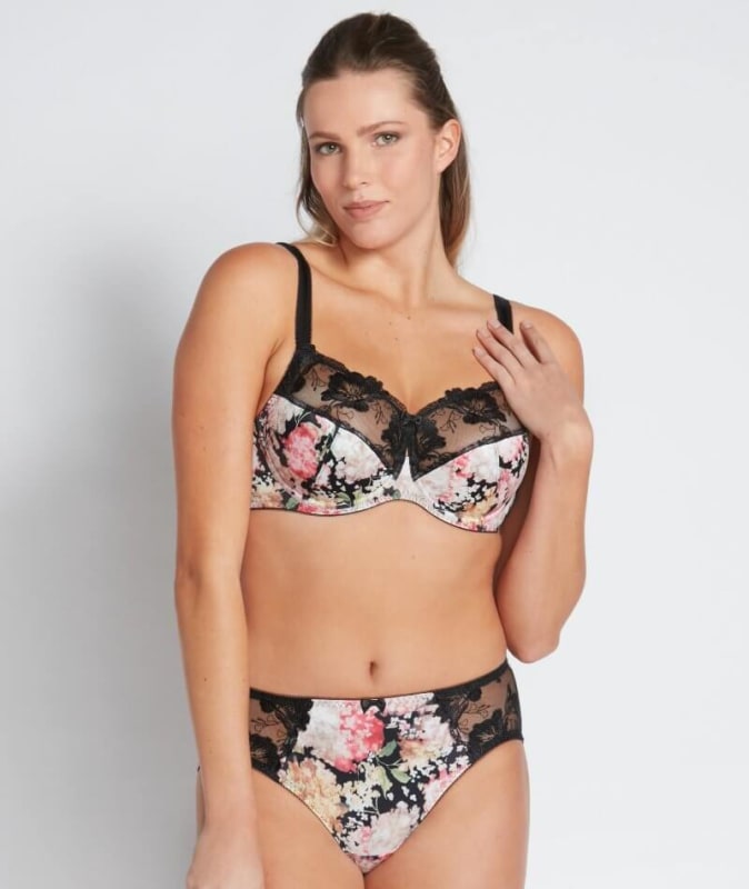 Fayreform Wild Violet Underwire Bra - Hydrangea Print Bras