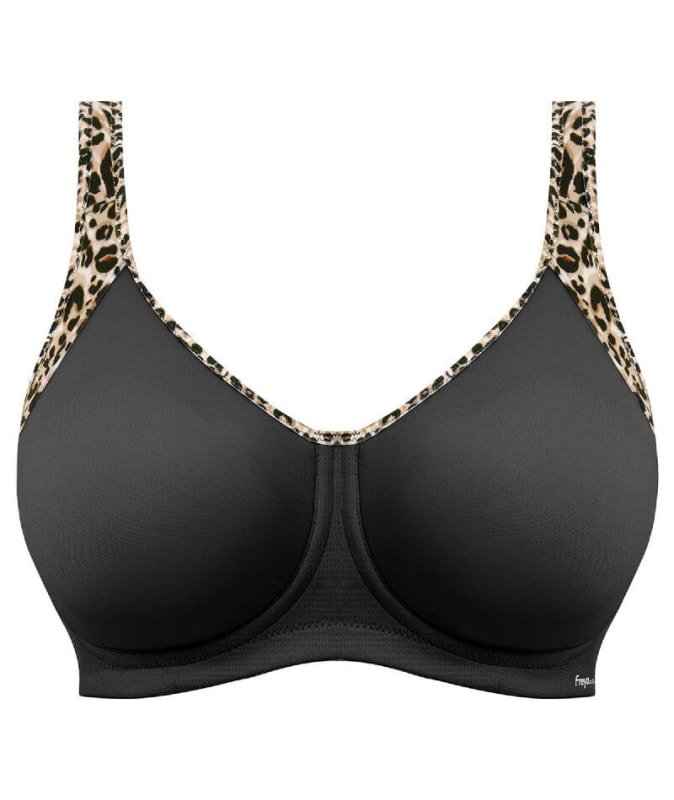 Freya Active Sonic Underwired Moulded Sports Bra - Pure Leopard Black Bras 