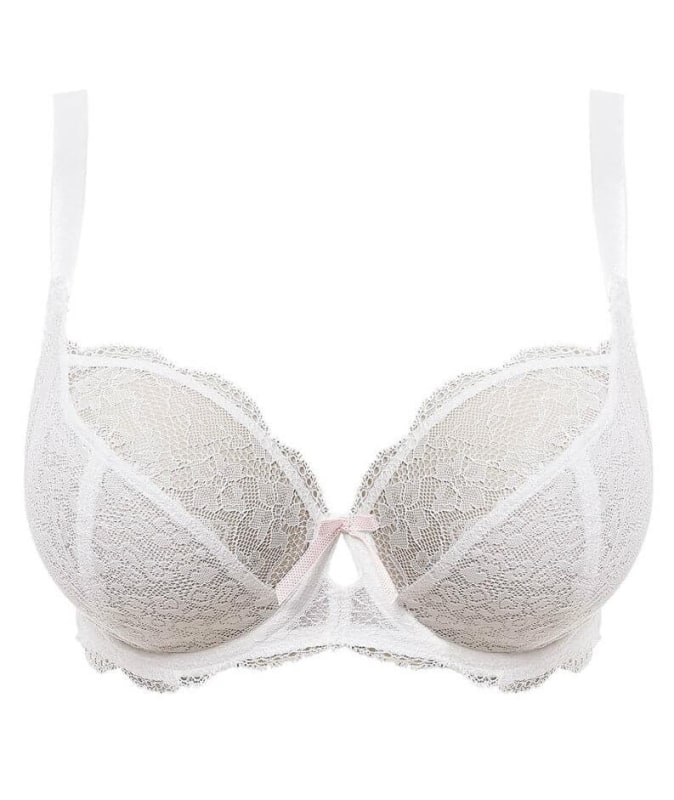 Freya Fancies Underwire Plunge Bra - White Bras