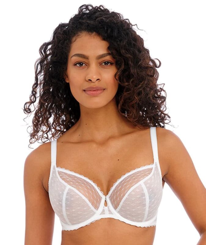 Freya Signature Underwired Plunge Bra - White Bras