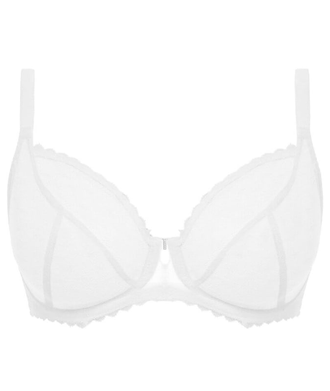 Freya Signature Underwired Plunge Bra - White Bras 