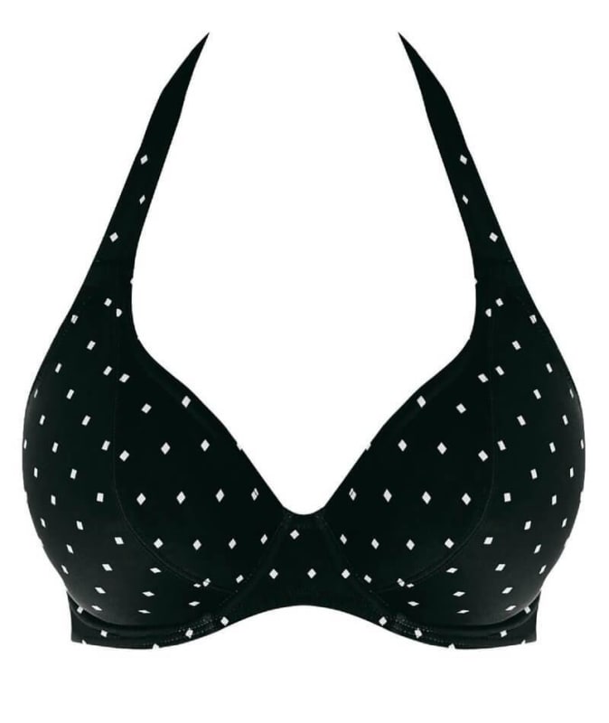 Freya Swim Jewel Cove Underwire Banded Halter Bikini Top - Black Swim 