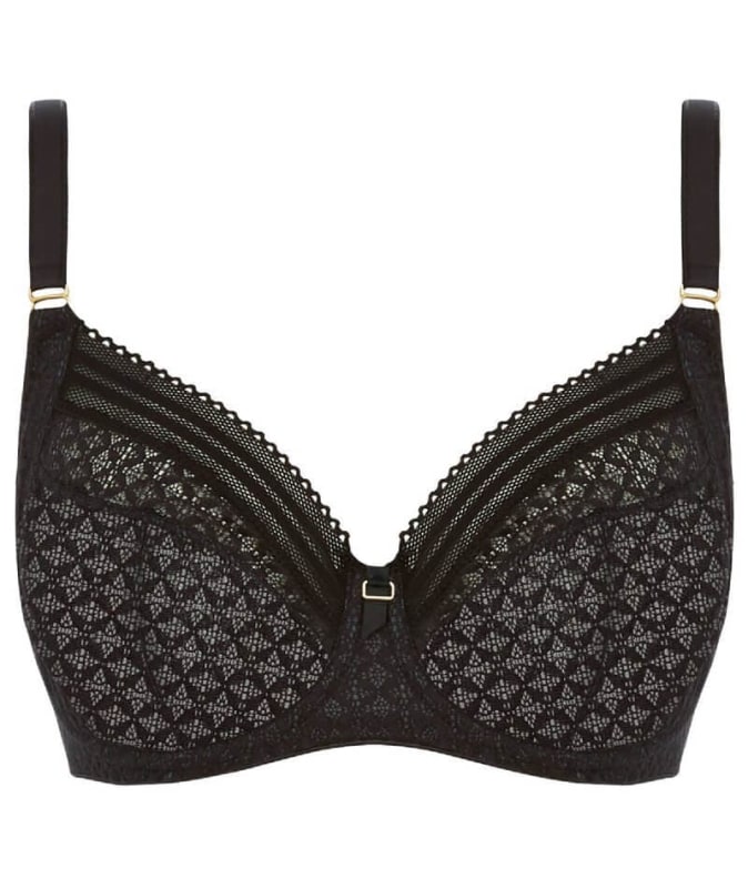 Freya Viva Underwired Side Support Bra - Lace Noir/Black Bras