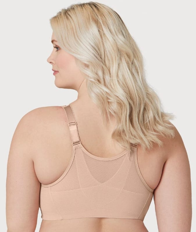 Glamorise MagicLift Front-Closure Posture Back Wire-free Bra - Cafe Bras 