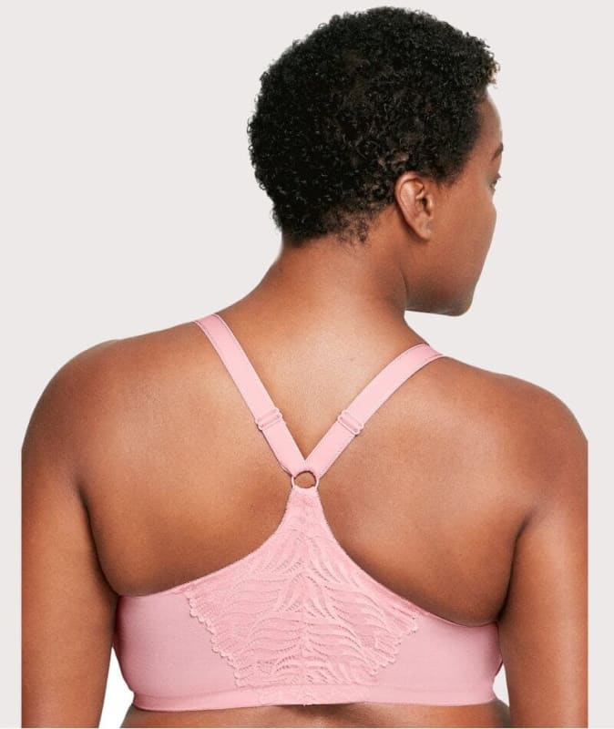 Glamorise Front-Closure T-Back WonderWire Bra - Blush Bras 