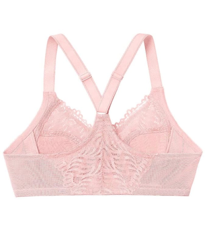 Glamorise Front-Closure T-Back WonderWire Bra - Blush Bras 