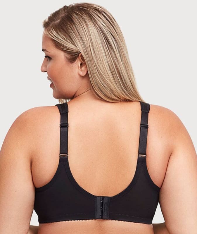 Glamorise MagicLift Minimizer Wire-free Bra - Black Bras 