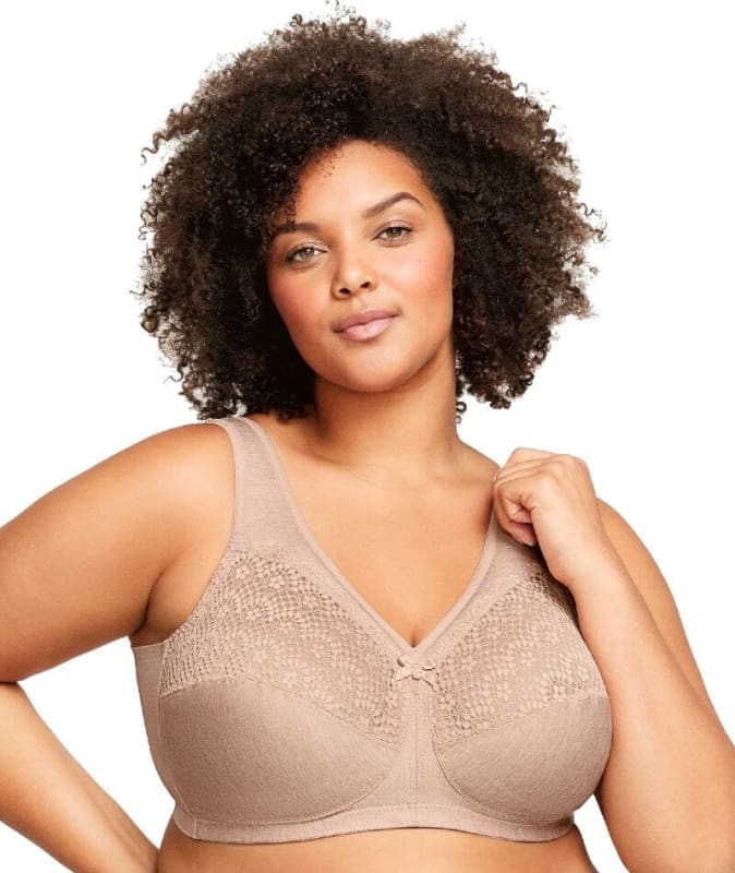 Glamorise MagicLift Moisture Control Wire-free Bra - Cafe Bras 