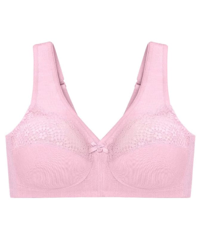 Glamorise MagicLift Moisture Control Wire-free Bra - Pink Heather Bras 