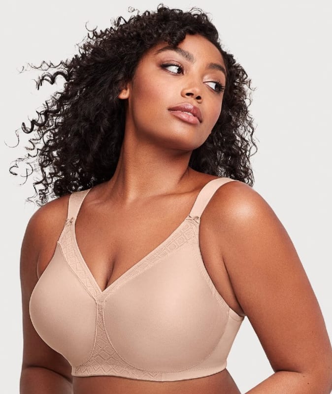 Glamorise MagicLift Seamless Support Wire-free T-Shirt Bra - Cafe Bras 