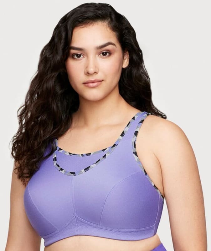 Glamorise No-Bounce Camisole Sports Bra - Purple Bras 
