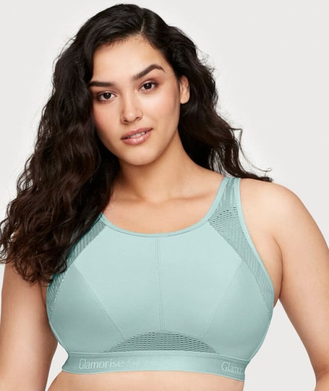 Glamorise No-Sweat Mesh Sports Bra - Jade Bras