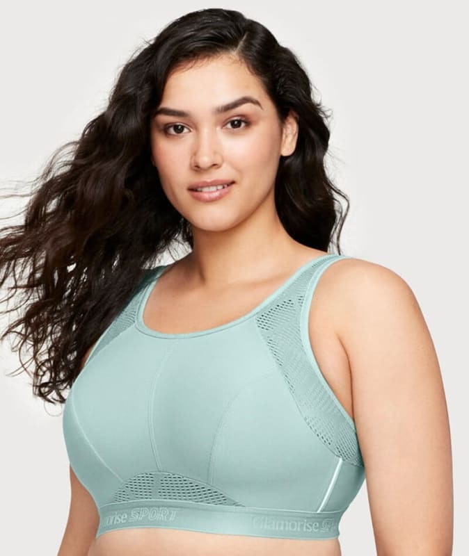 Glamorise No-Sweat Mesh Sports Bra - Jade Bras