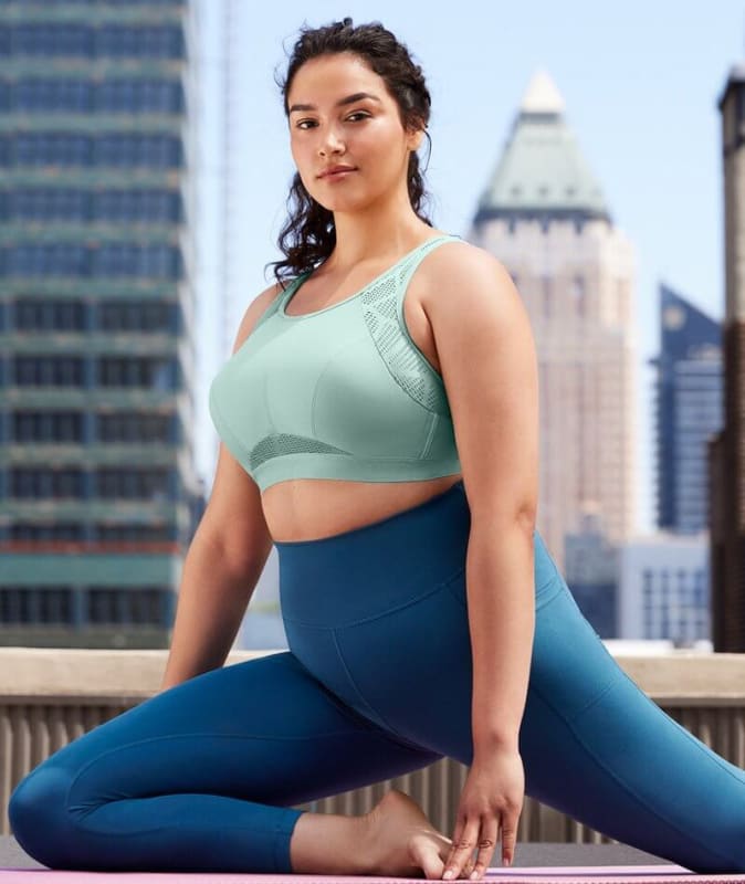 Glamorise No-Sweat Mesh Sports Bra - Jade Bras