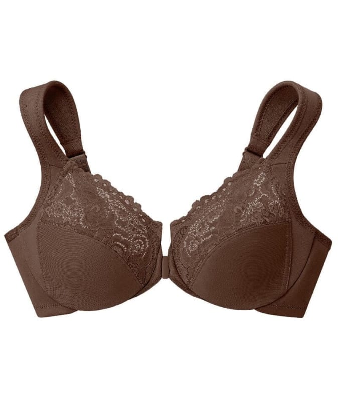 Glamorise WonderWire Front-Closure Bra - Mocha Bras 