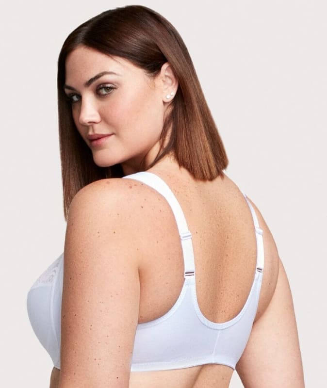 Glamorise WonderWire Front-Closure Bra - White Bras 