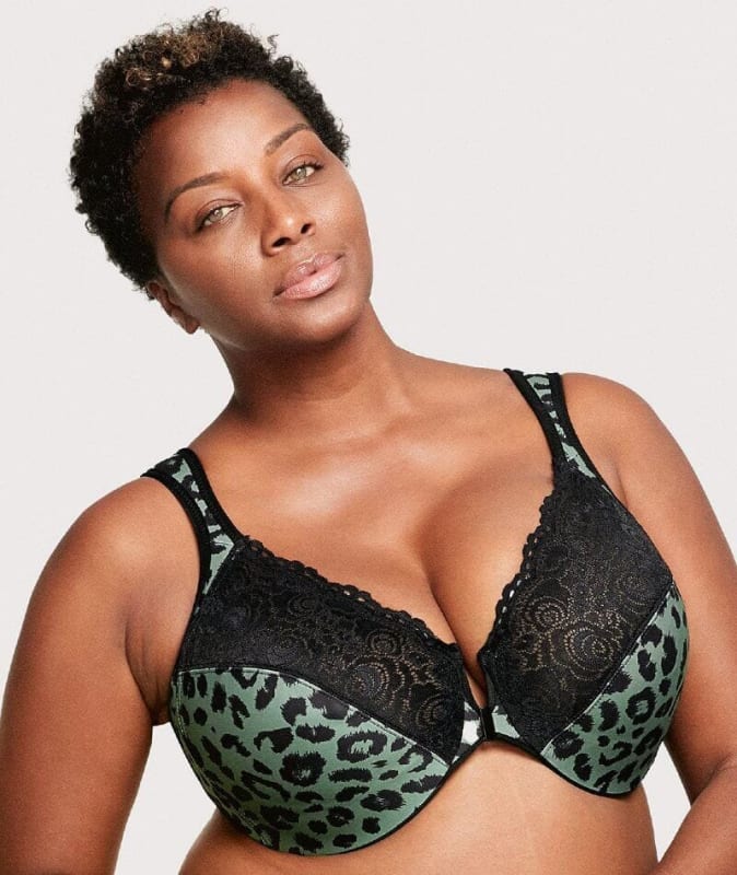 Glamorise WonderWire Front-Closure Bra - Centennial Leopard Bras 