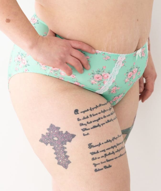 Lady Emprezz Laverne High Rise Brief - Aqua Vintage Knickers