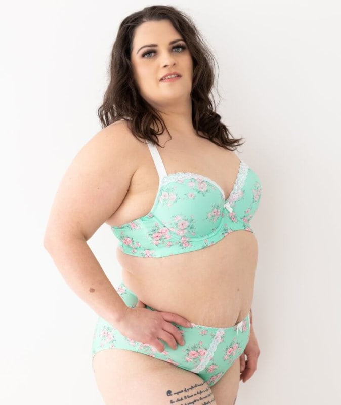 Lady Emprezz Laverne Underwire Contour Bra - Aqua Vintage Bras