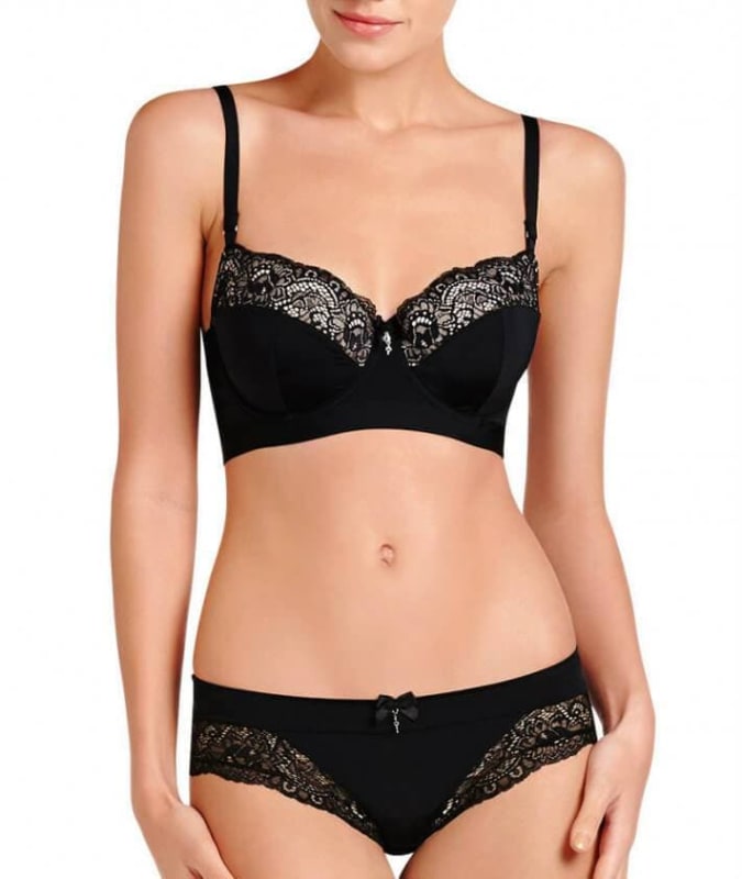 Lovable Castaspell Long Line Bra - Black Bras
