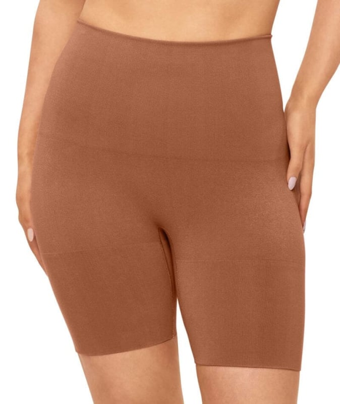Nancy Ganz Bamboo Essentials Waisted Thigh Shaper Short - Cocoa Shapewear