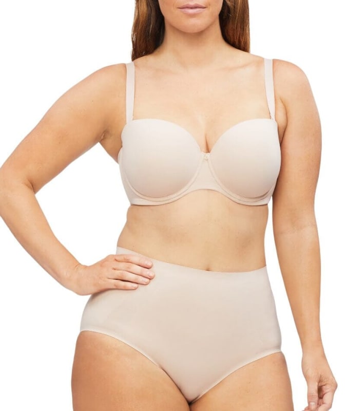 Nancy Ganz Body Define Strapless Full Cup Contour Bra - Warm Taupe Bras