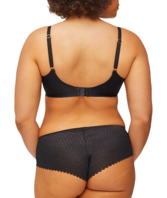 Nancy Ganz Revive Maya Underwire Lace Minimiser Bra - Black Bras