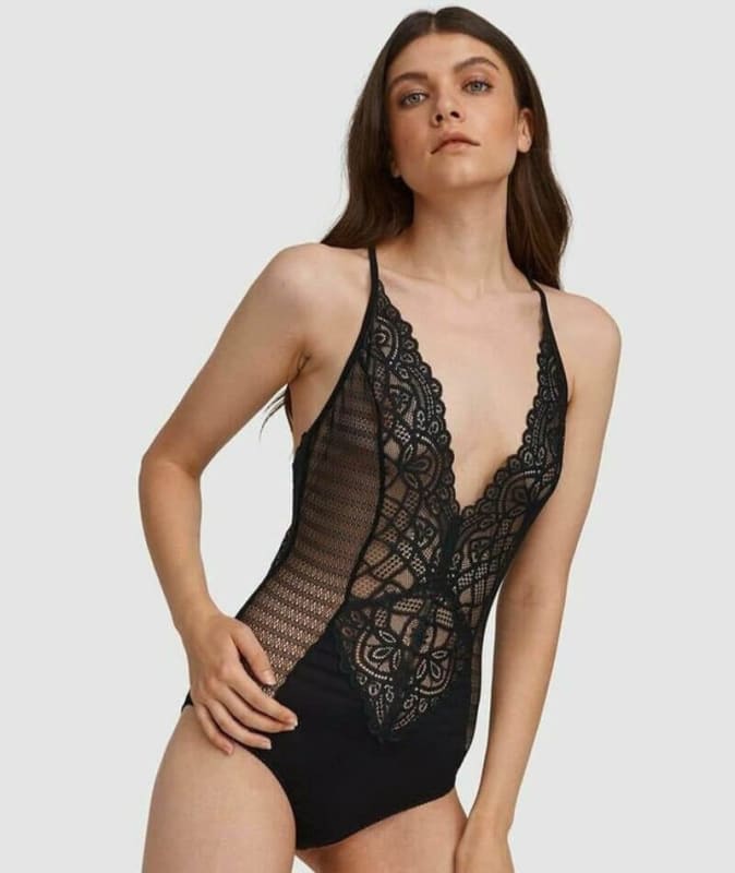 Oh!Zuza Lace Bodysuit - Black Bodysuits & Basques 
