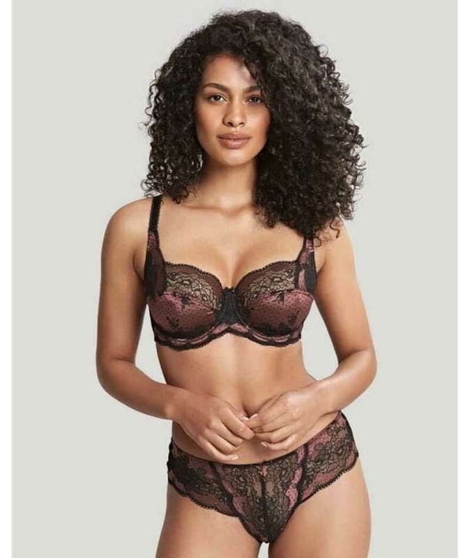 Panache Clara Full Cup Underwire Bra - Black/Fig Bras