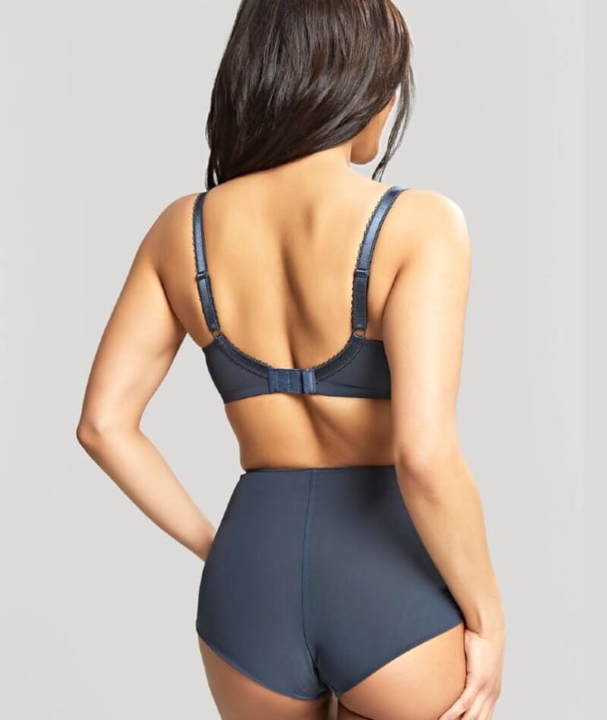 Panache Clara High Waist Brief - Navy Pearl Knickers