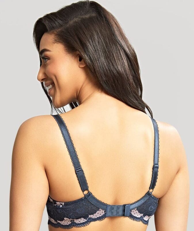 Panache Clara Moulded Sweetheart Underwire Bra - Navy Pearl Bras