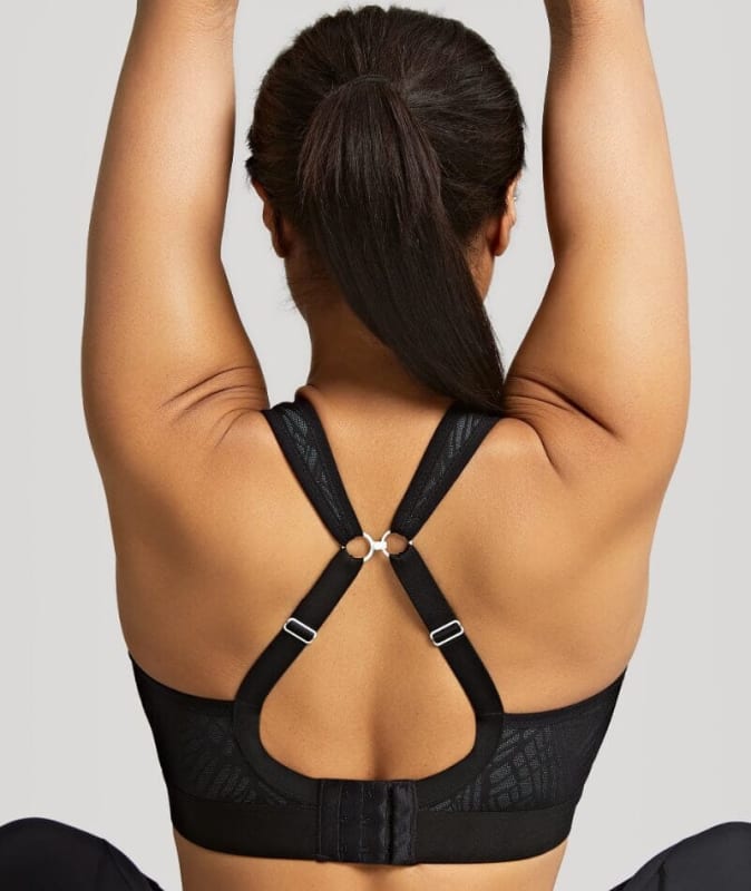 Panache Sport Wire-free Sports Bra - Black/Ice Blue Bras