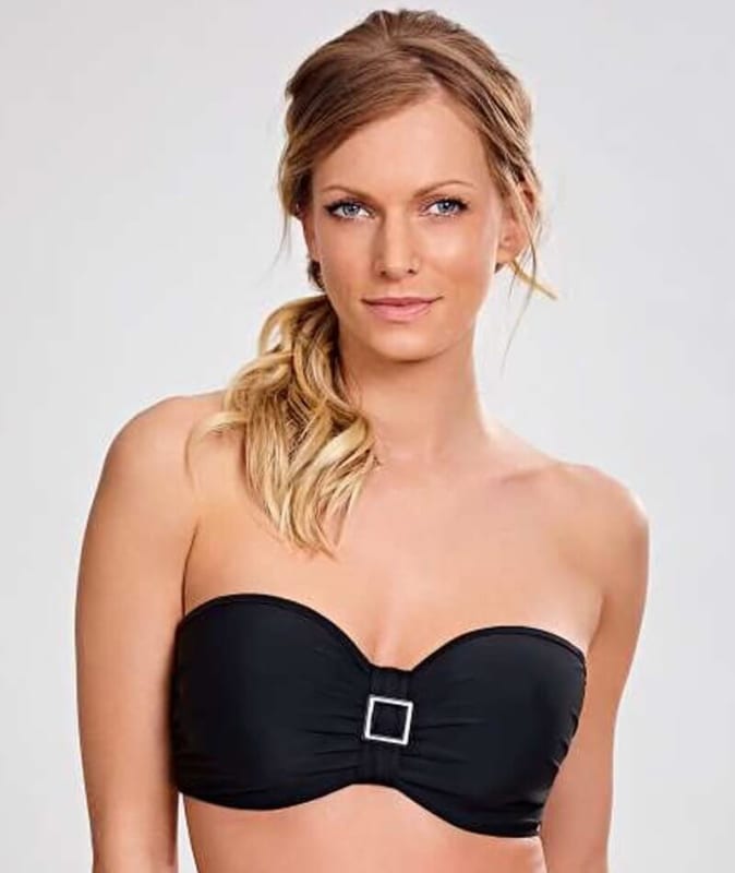 Panache Swim Anya Bandeau Balconnet Bikini Top - Black Swim