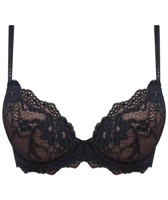 Pleasure State My Fit Lace Plunge Bra - Black Bras 